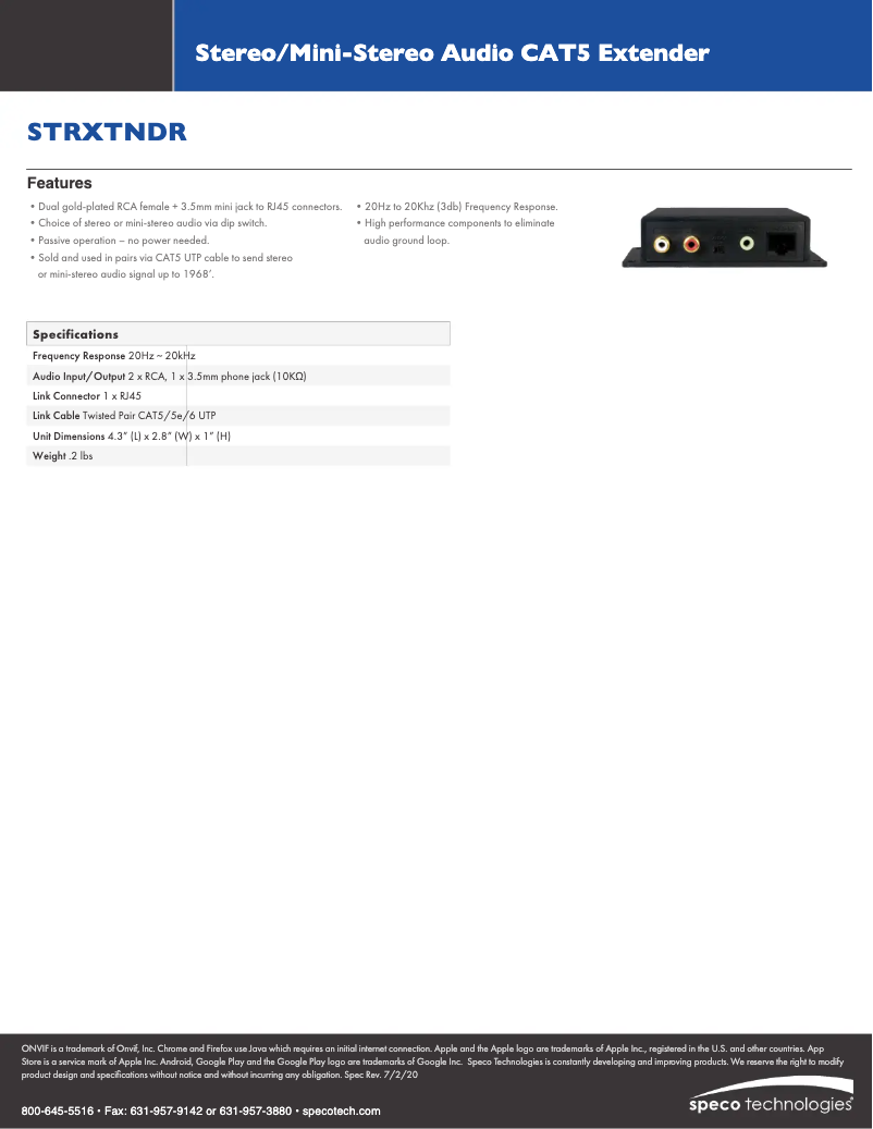 Image de la première page du manuel de l'appareil STRXTNDR