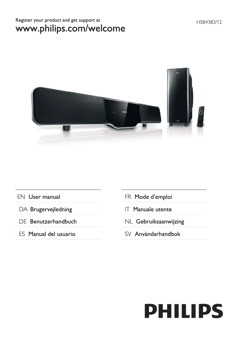 Imagen de la primera página del manual del dispositivo HSB4383