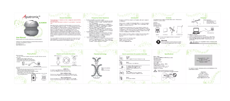 Página 1 del manual Manual de usuario Alpatronix AX300