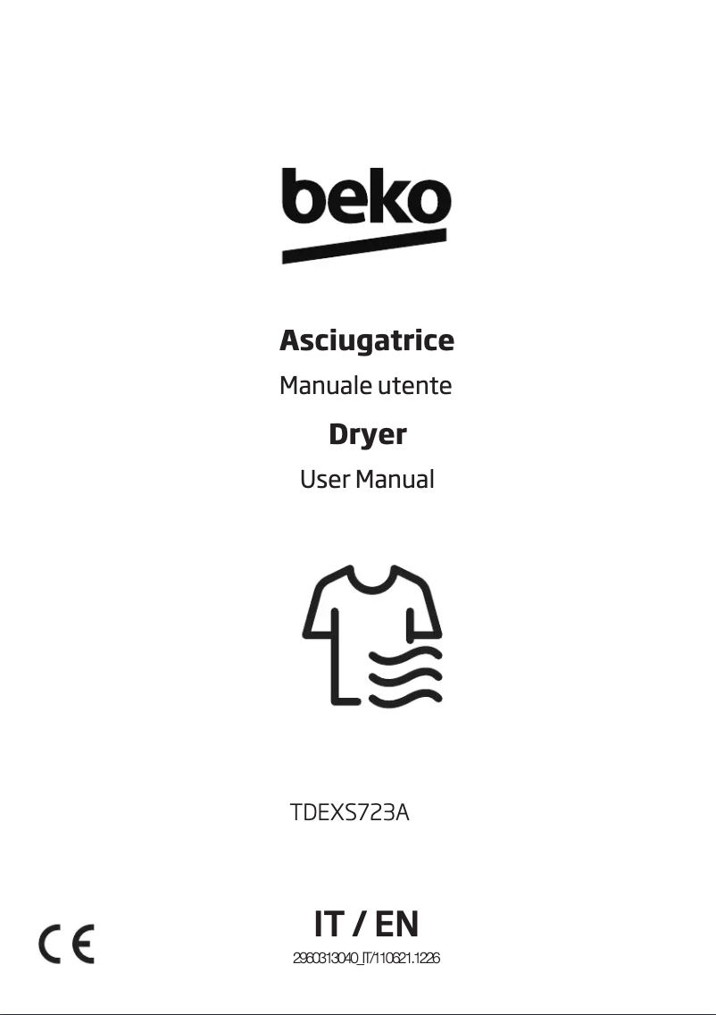 Page 1 de la notice Manuel utilisateur Beko TDEXS723A