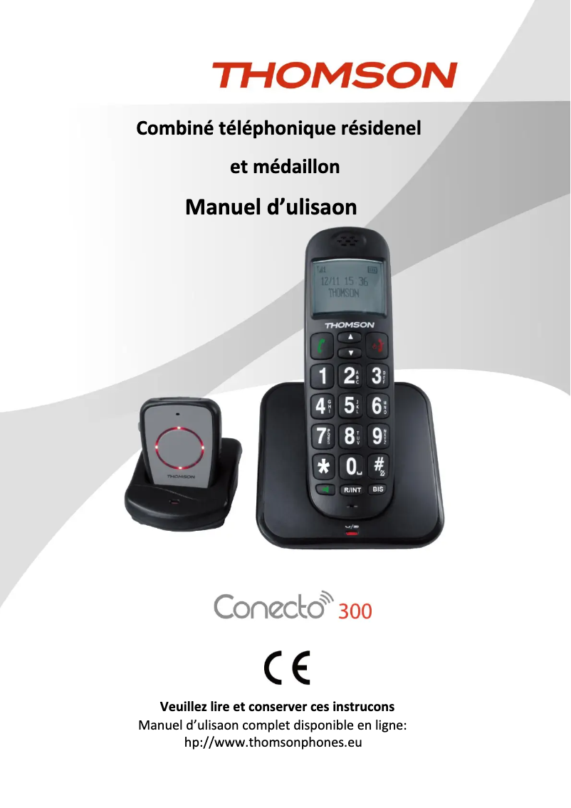 Image de la première page du manuel de l'appareil Conecto 300