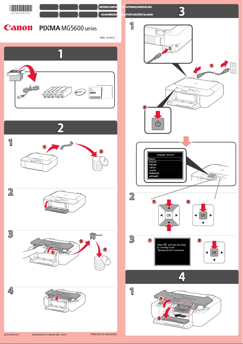 Image de la première page du manuel de l'appareil Pixma MG5600