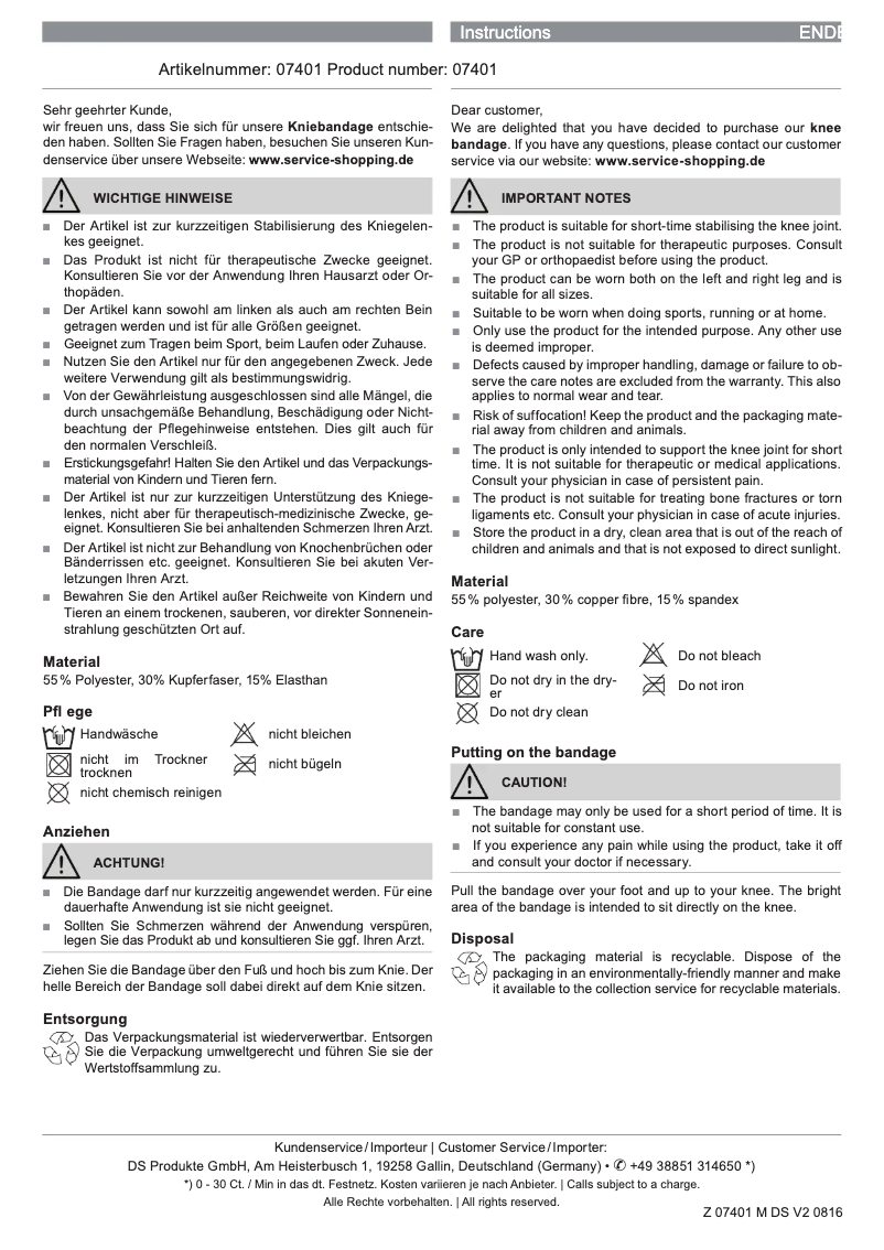 Page n°1 - Manuel utilisateur VitalMaxx 07401