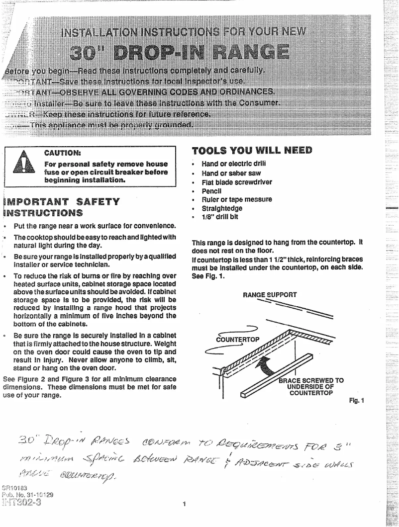 Page 1 of the manual Installation Guide GE JDS26BWWH