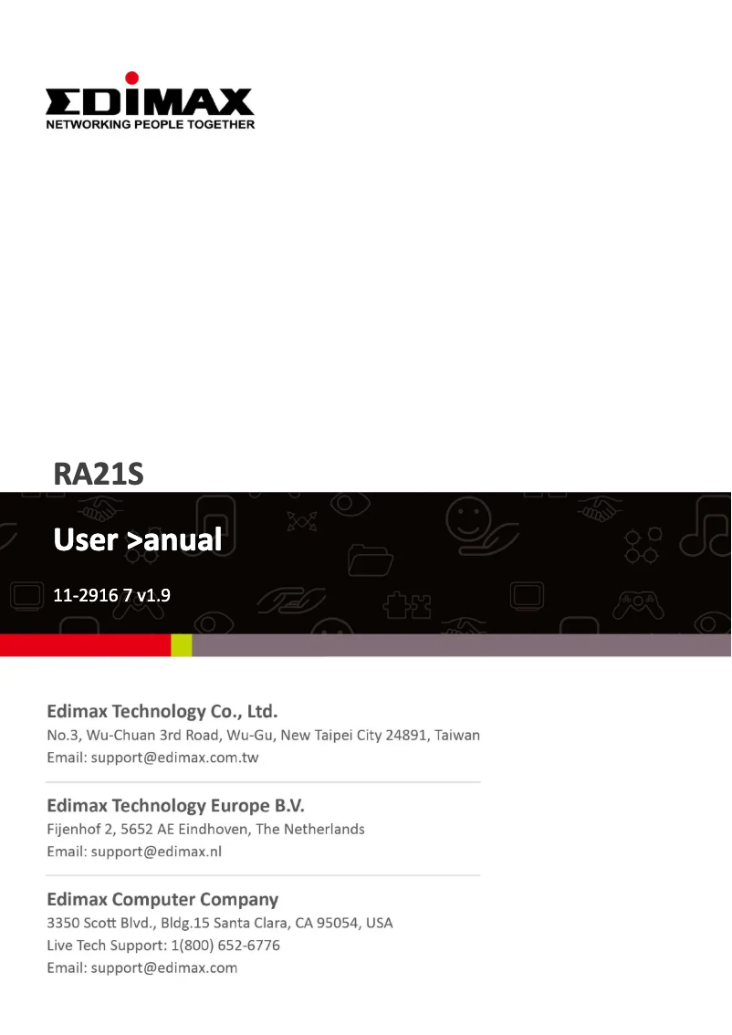 Page n°1 - Manuel utilisateur Edimax RA21S