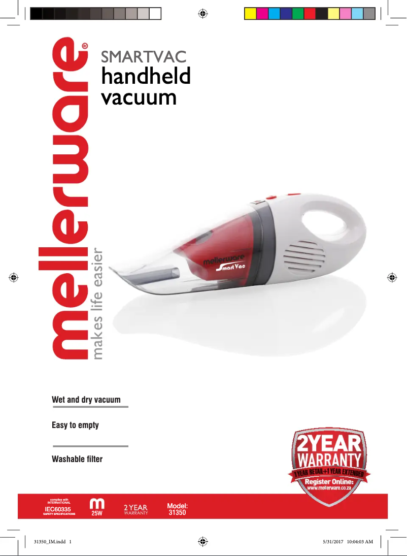 Image de la première page du manuel de l'appareil Smartvac 31350