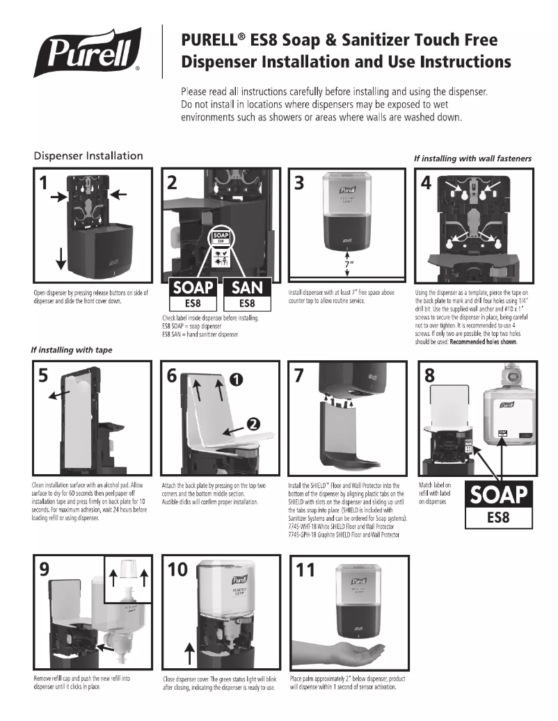 Page n°1 - Manuel utilisateur Purell Healthy Soap ES8