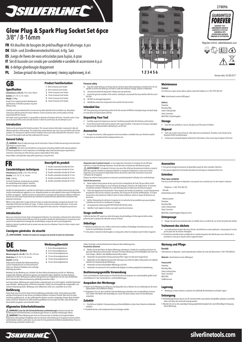 Image de la première page du manuel de l'appareil 278096
