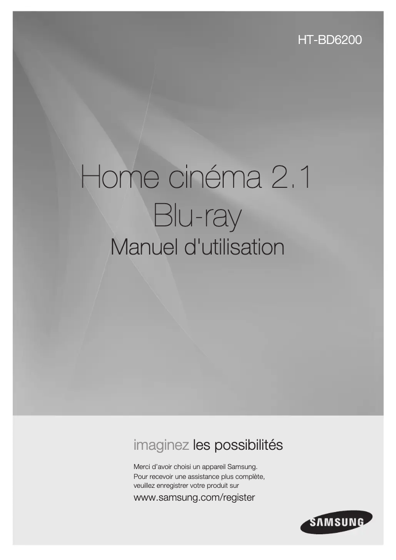 Image de la première page du manuel de l'appareil HT-BD6200