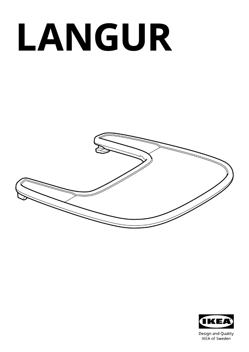 Page 1 de la notice Manuel utilisateur Ikea LANGUR 003.308.16