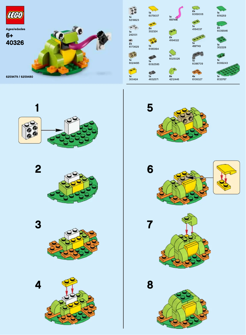 Page n°1 - Manuel utilisateur Lego MMB Frog 40326