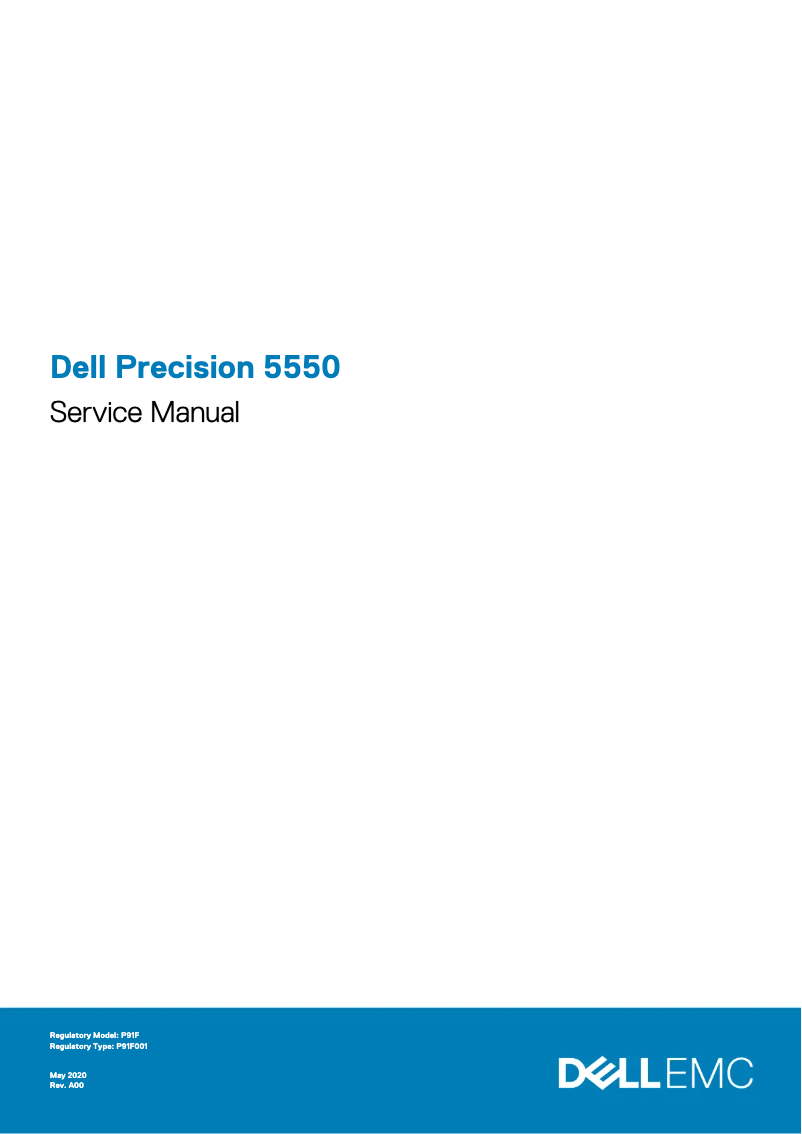 Page 1 de la notice Manuel utilisateur Dell Precision 5550