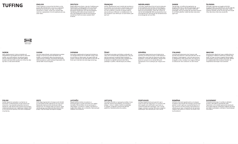 Page 1 de la notice Manuel utilisateur Ikea TUFFING 002.392.33