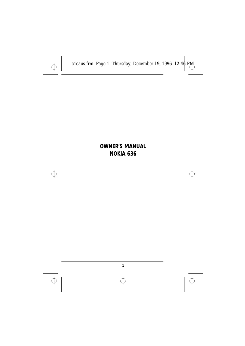Página 1 del manual Manual de usuario Nokia 636