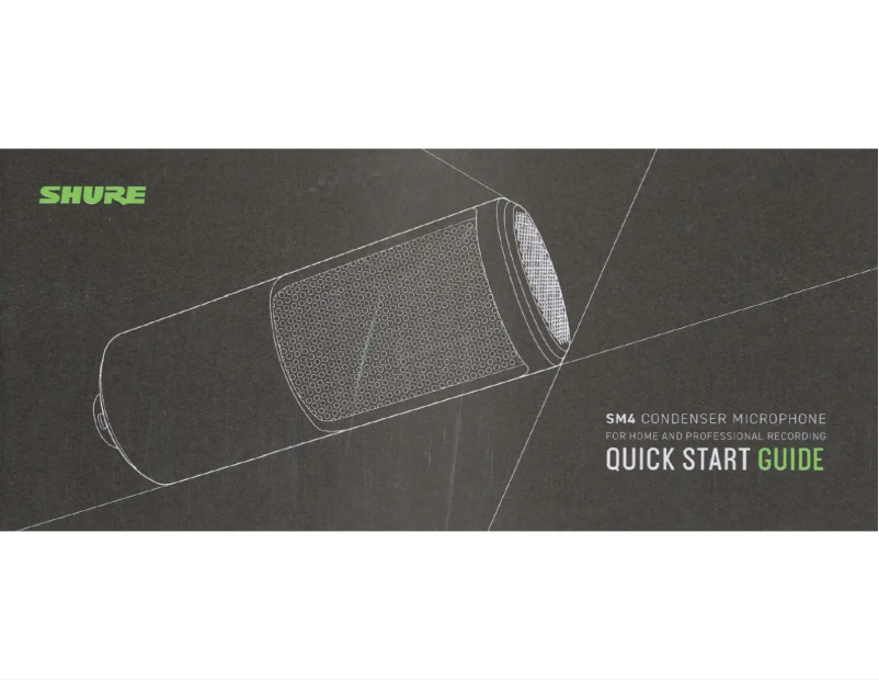 Page 1 de la notice Manuel utilisateur Shure SM4