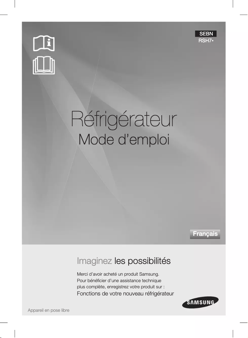 Page n°1 - Manuel utilisateur Samsung RSH7GNBC