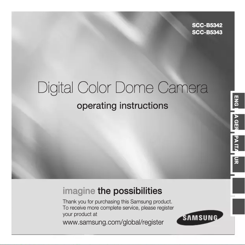 Page 1 de la notice Manuel utilisateur Samsung SCC-B5343