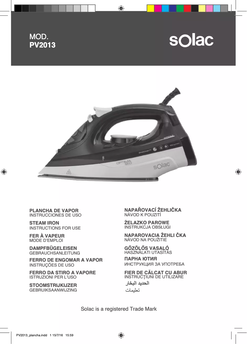 Image de la première page du manuel de l'appareil Optima 2.0