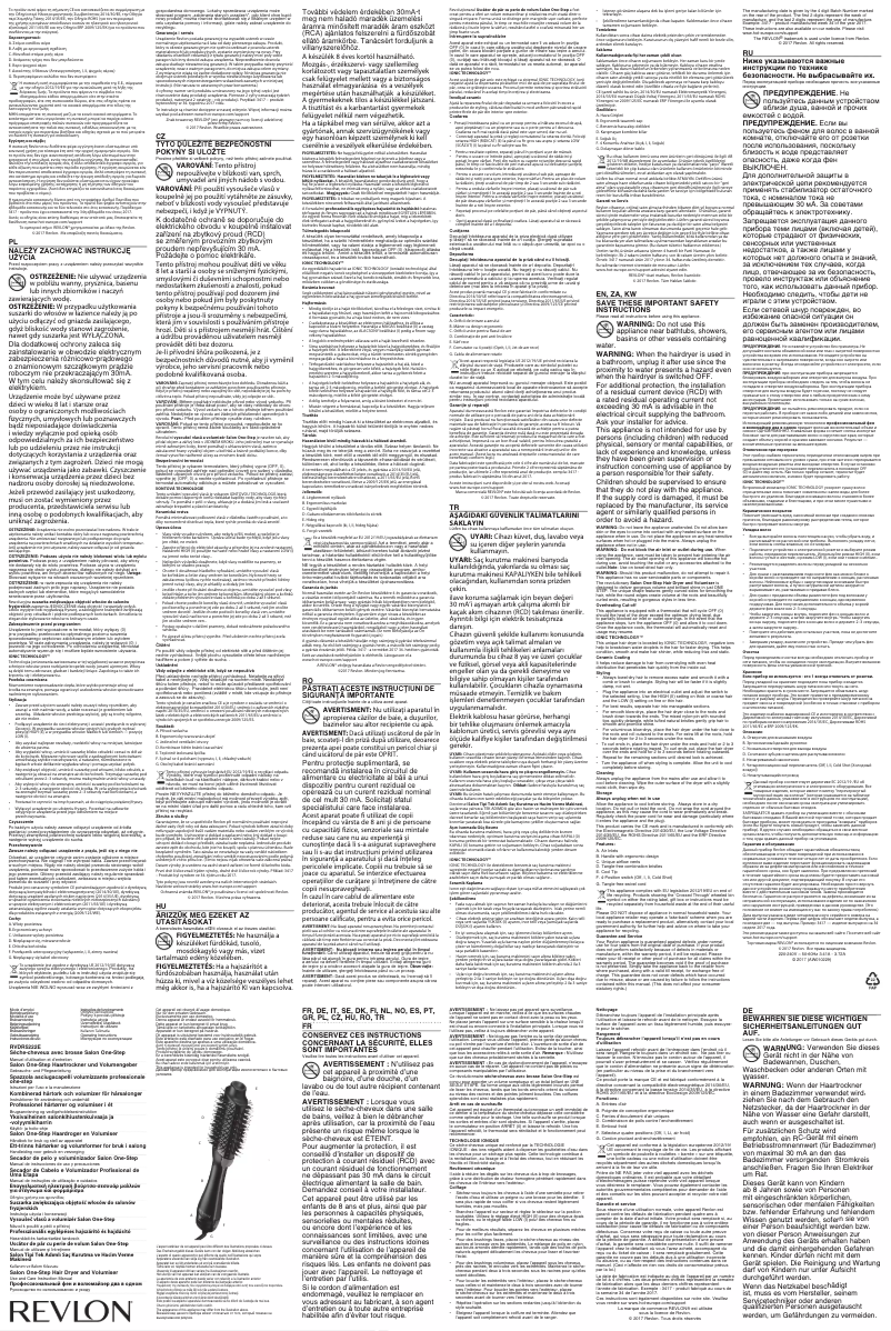 Image de la première page du manuel de l'appareil One Step RVDR5222