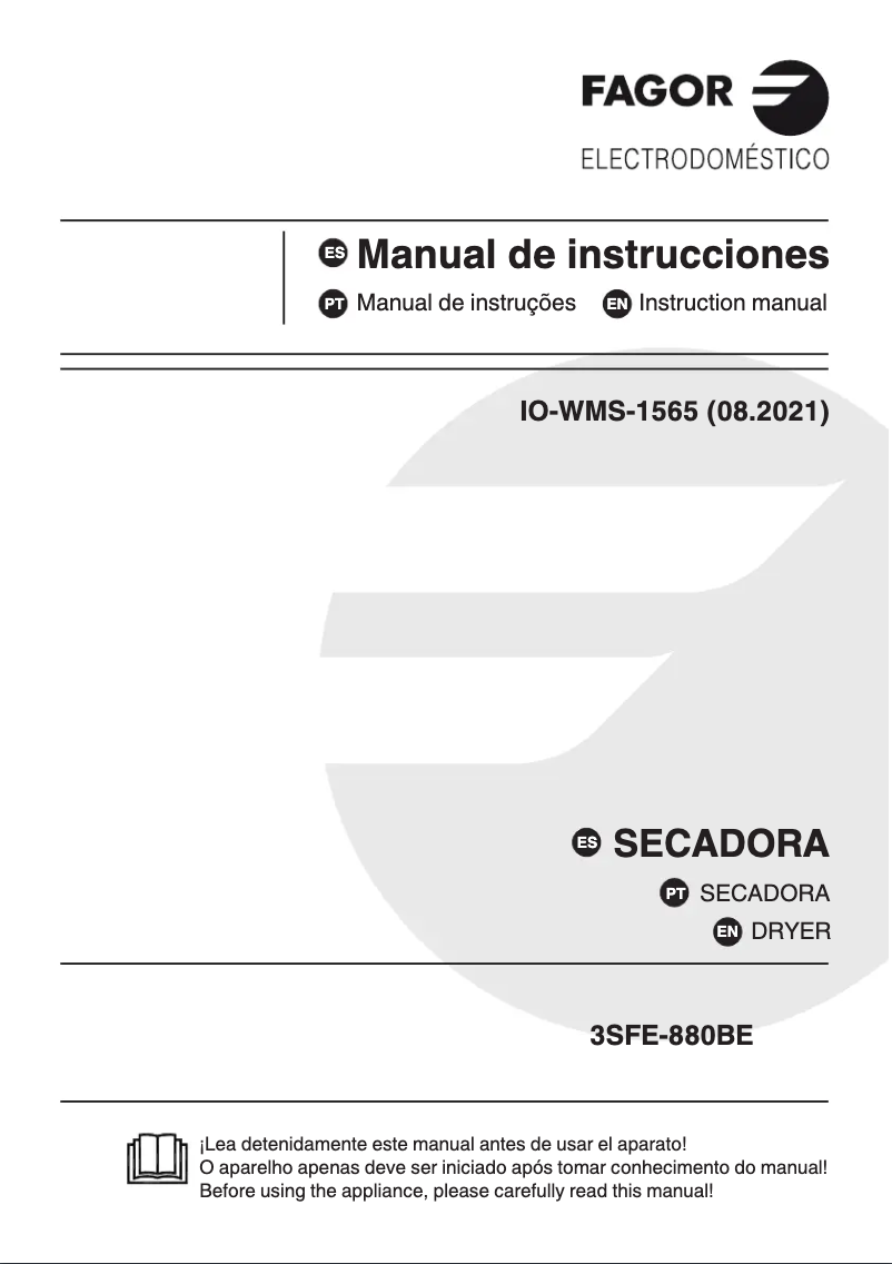 Page n°1 - Manuel utilisateur Fagor 3SFE-880BE
