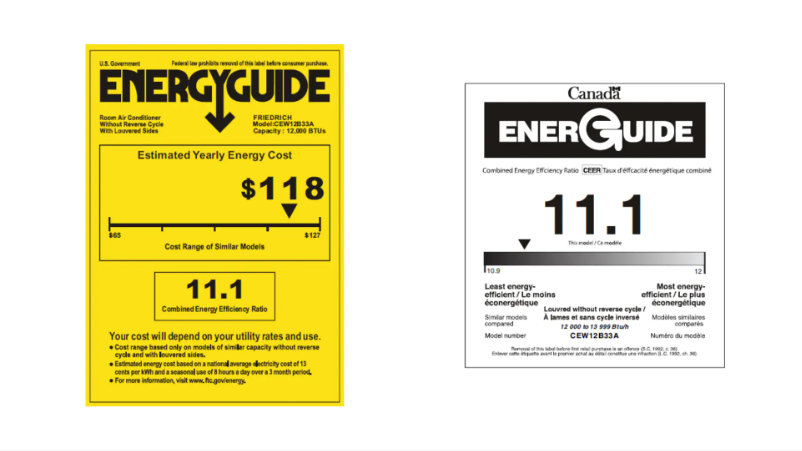 Page n°1 - Label énergétique Friedrich CEW12B33A