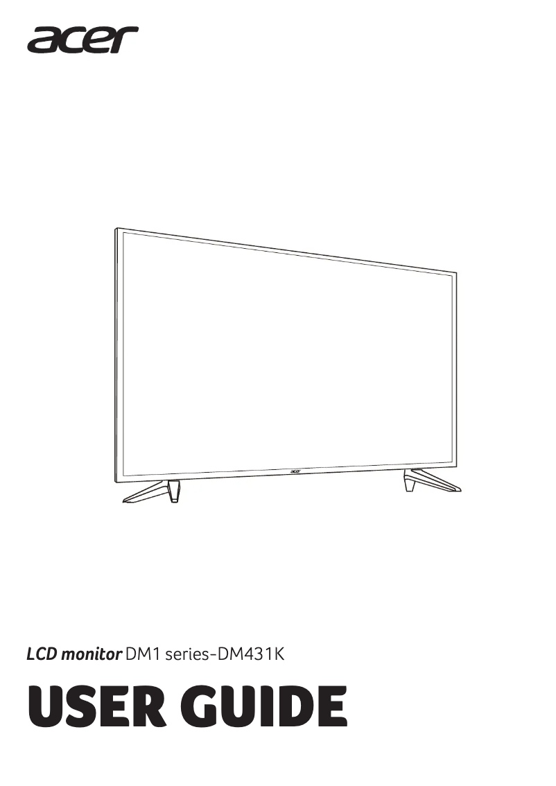 Página 1 del manual Guía de inicio rápido Acer DM431K