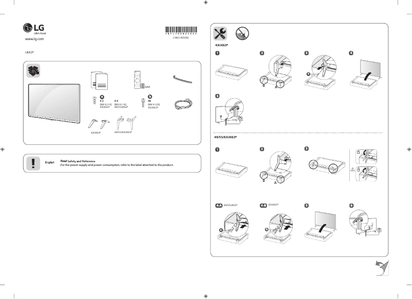 Página 1 del manual Manual de usuario LG 65UK6300PPE