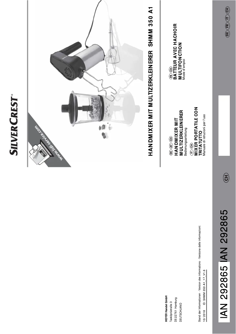 Image de la première page du manuel de l'appareil SHMM 350 A1