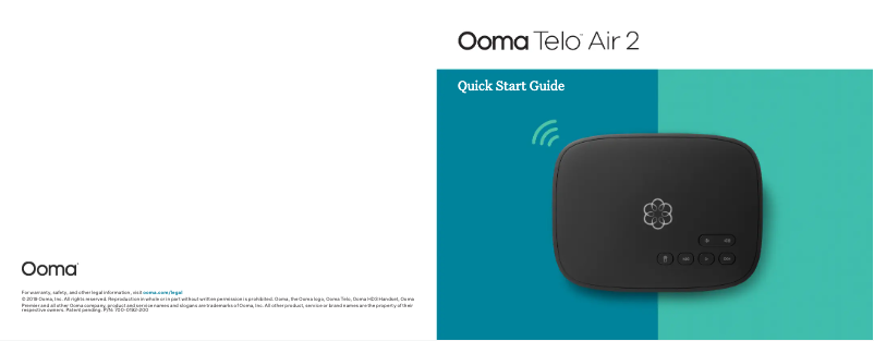 Page n°1 - Guide de démarrage rapide Ooma Telo