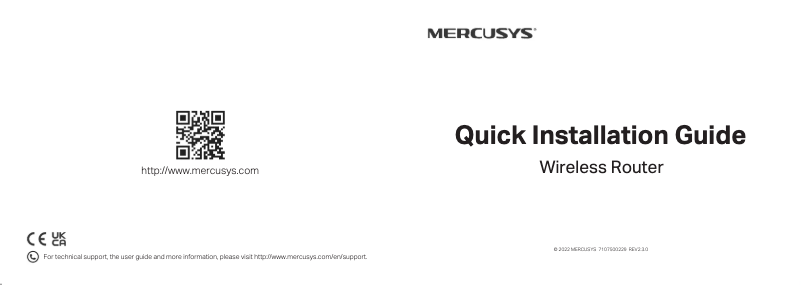 Page 1 of the manual Installation Guide Mercusys AC12