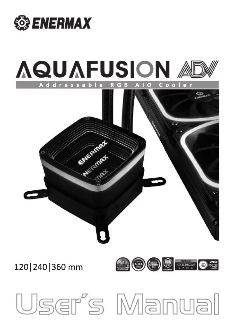 Page n°1 - Manuel utilisateur Enermax AquaFusion ADV 240