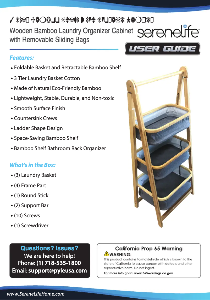 Page 1 de la notice Manuel utilisateur SereneLife SLHMPSHF88