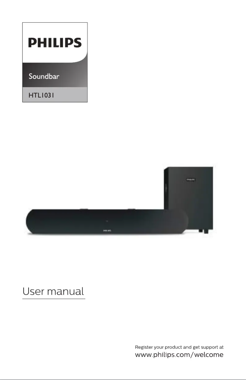 Page 1 de la notice Manuel utilisateur Philips HTL1031