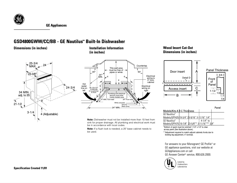 Image de la première page du manuel de l'appareil GSD4800GCC