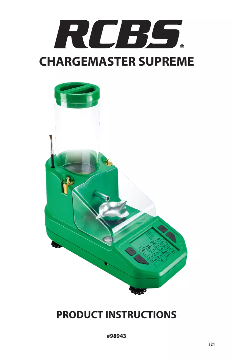 Page n°1 - Manuel utilisateur RCBS ChargeMaster Supreme