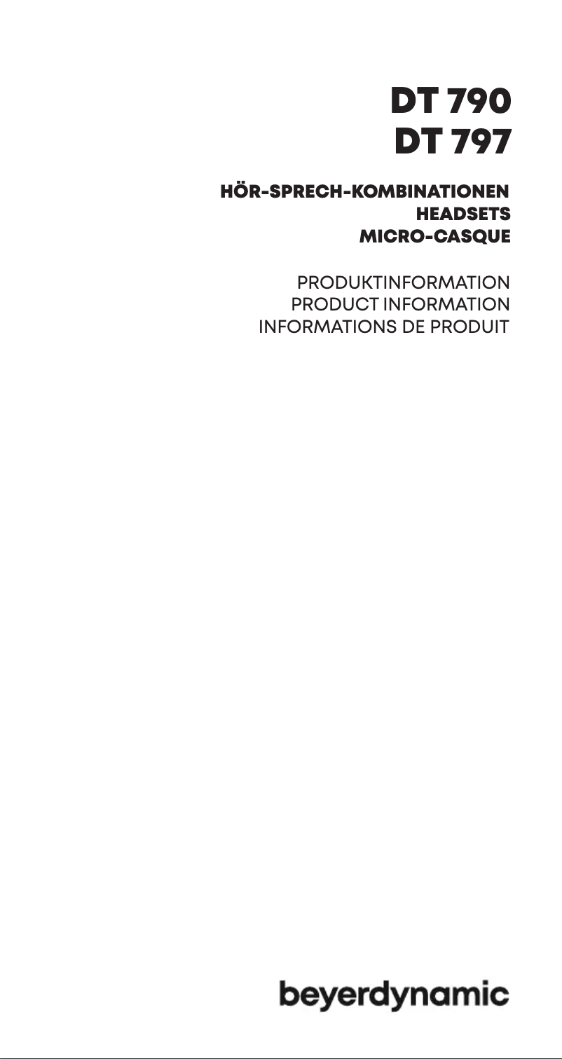 Image de la première page du manuel de l'appareil DT 790