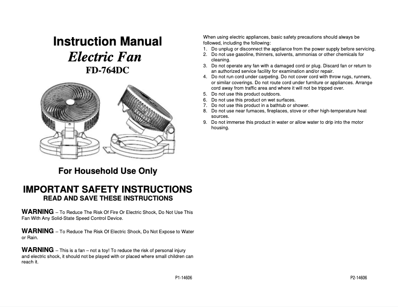 Page n°1 - Manuel utilisateur Keystone FD-764DC