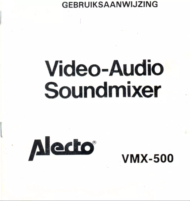 Page 1 de la notice Manuel utilisateur Alecto VMX-500