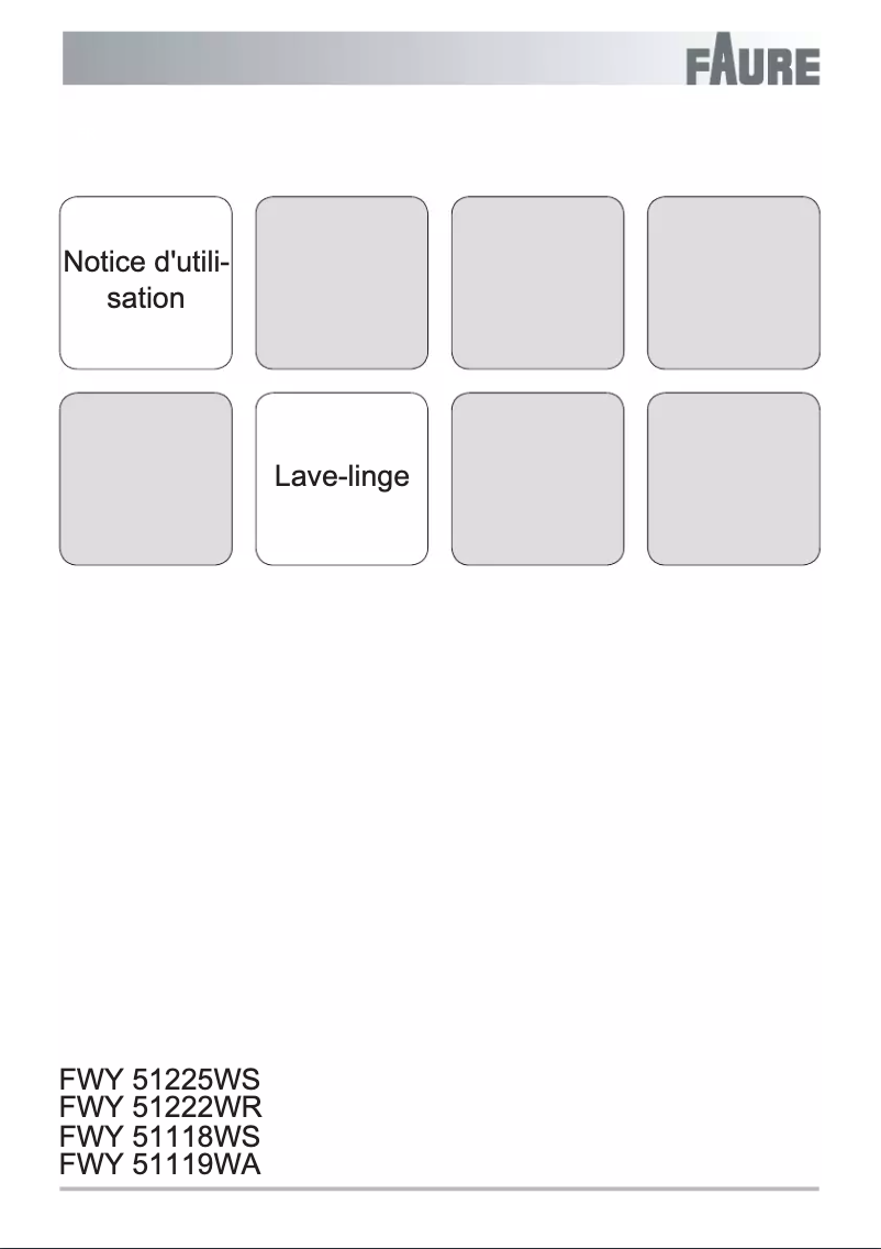 Page n°1 - Manuel utilisateur Faure FWY51222WR