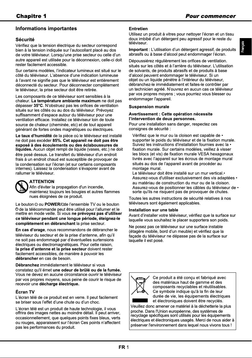 Image de la première page du manuel de l'appareil 40FT5453