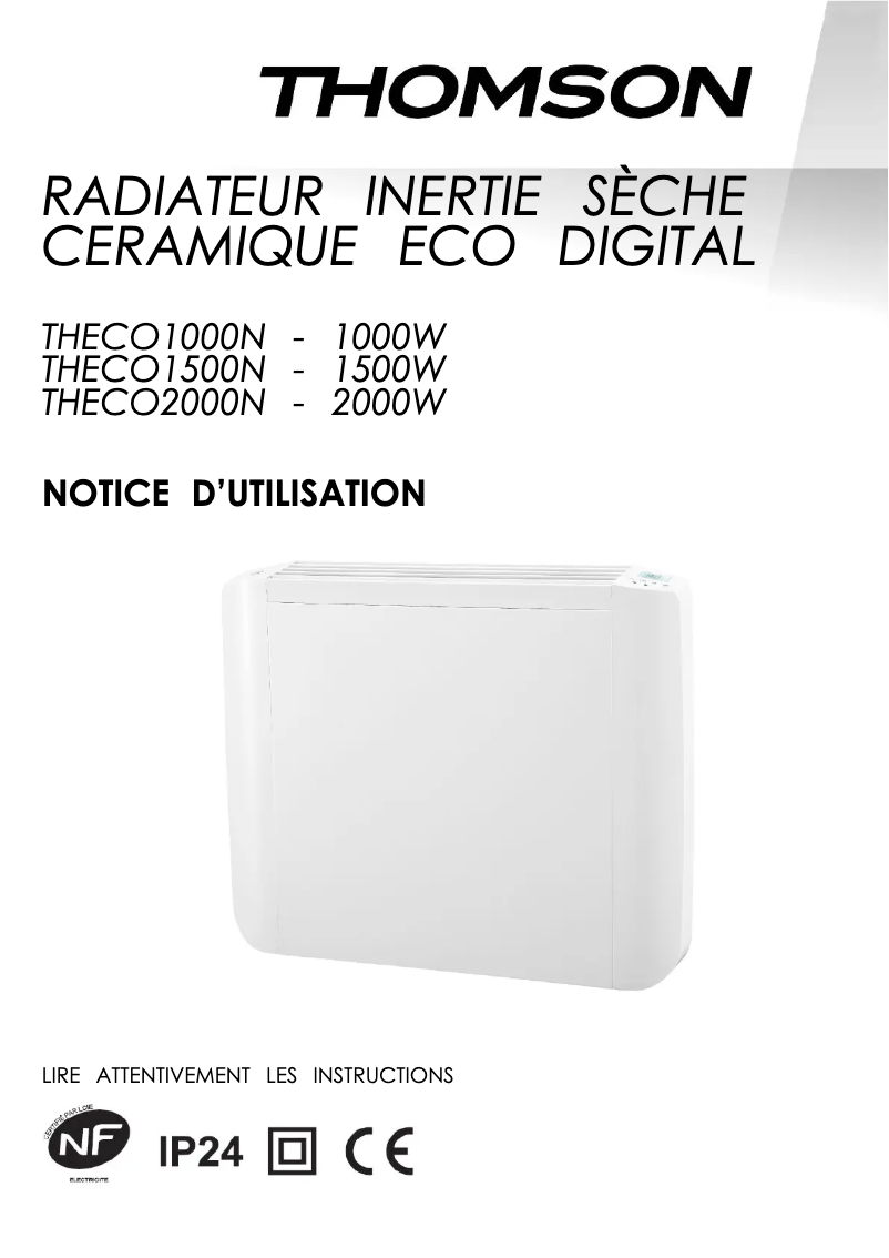 Page 1 de la notice Manuel utilisateur Thomson THECO1000N