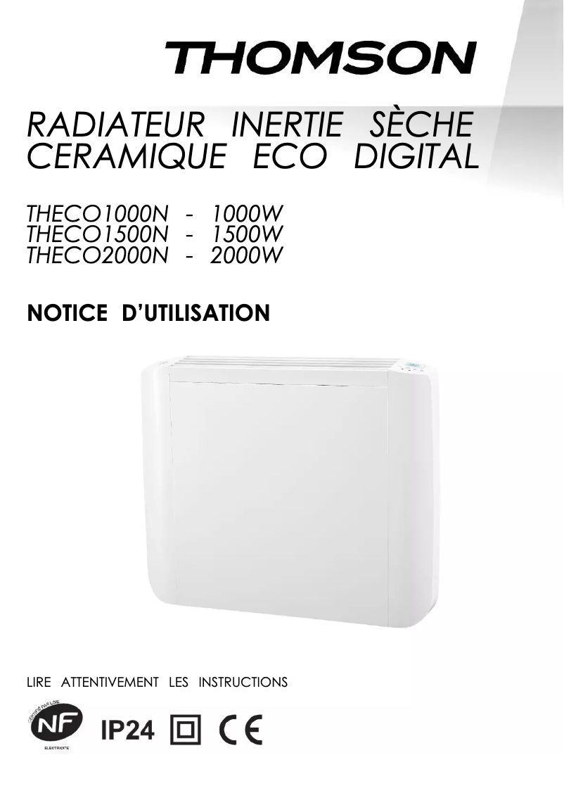 Page n°1 - Manuel utilisateur Thomson THECO1000N