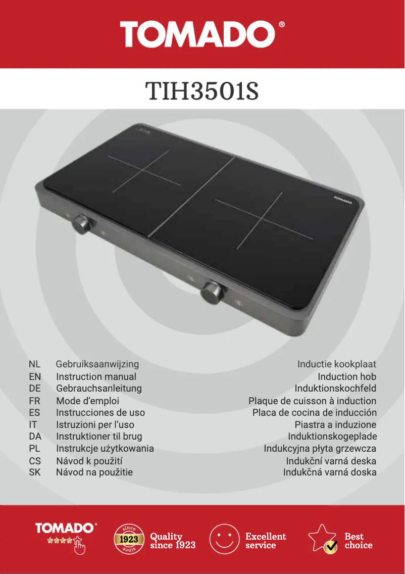 Image de la première page du manuel de l'appareil TIH3501S