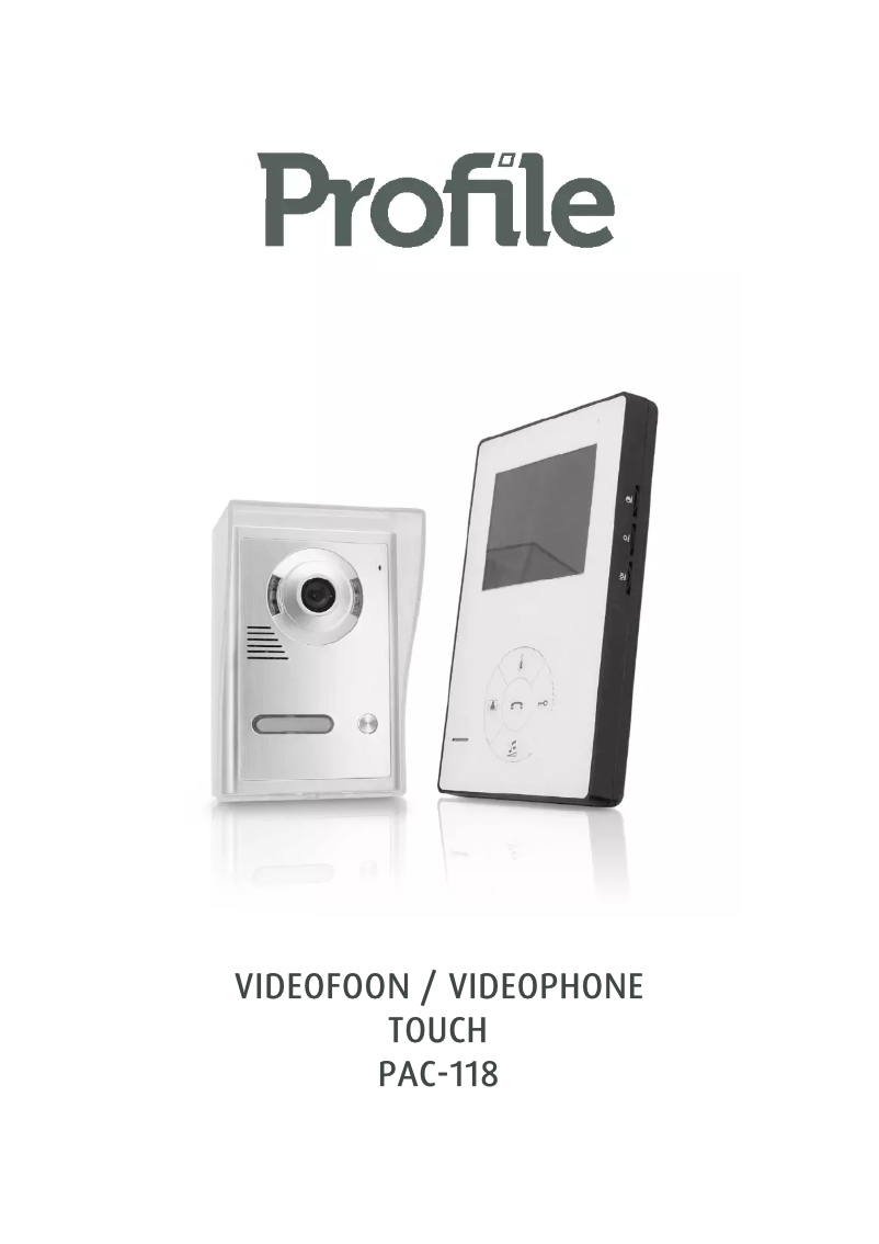 Page 1 de la notice Manuel utilisateur Profile PAC-118 Touch