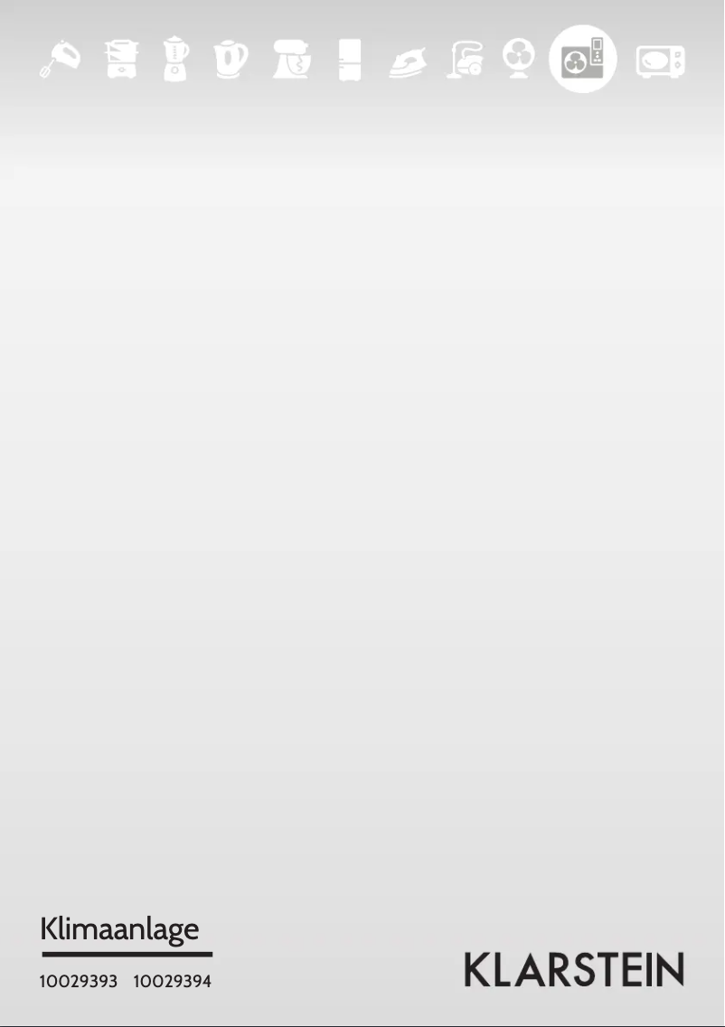 Página 1 del manual Manual de usuario Klarstein 10029394