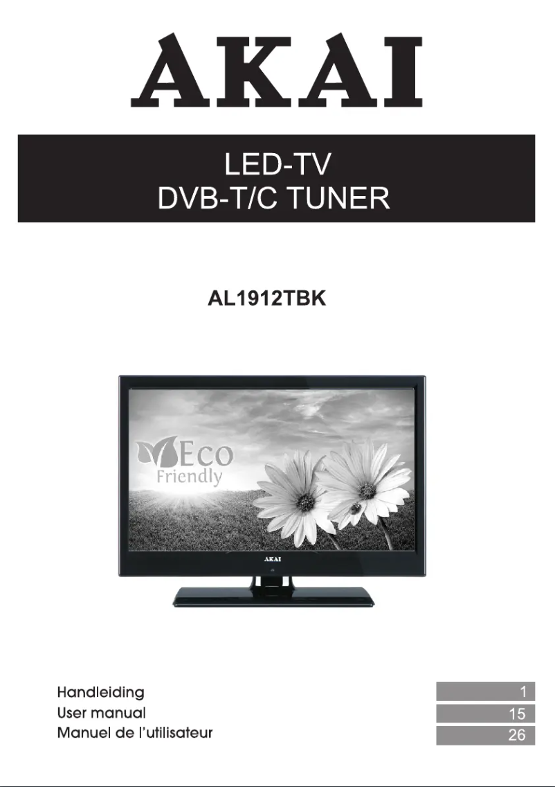Page 1 de la notice Manuel utilisateur AKAI AL1912TBK