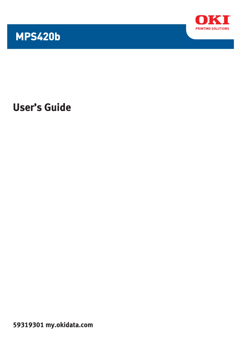 Image de la première page du manuel de l'appareil MPS420B