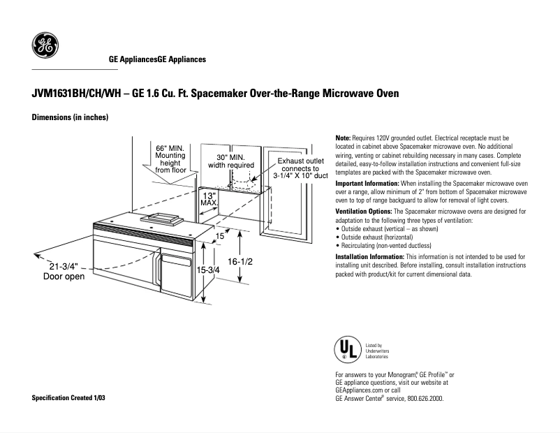 Imagen de la primera página del manual del dispositivo JVM1631BH