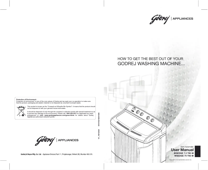 Page 1 de la notice Manuel utilisateur Godrej WSEDGE 75 TN3 M