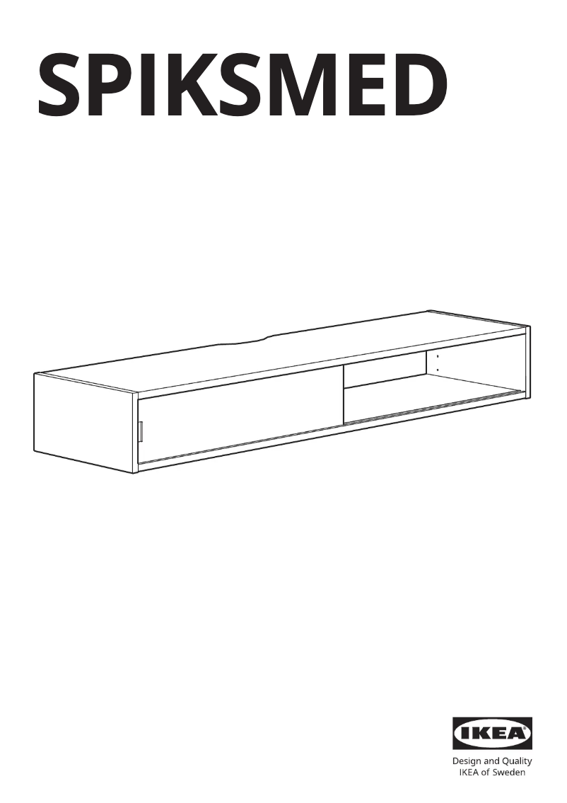 Page 1 de la notice Manuel utilisateur Ikea SPIKSMED 305.731.58